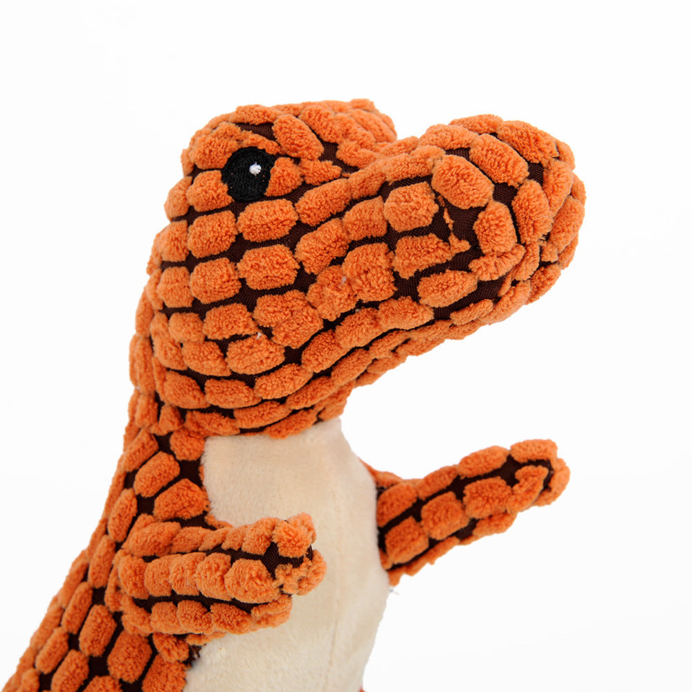 Dino-Mite Fun: Dinosaur Plush Toy with Squeakers for Dogs