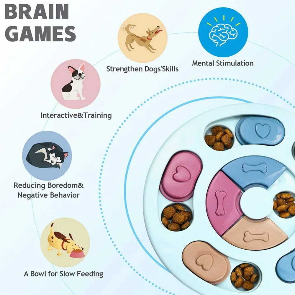 Brainy Bowl: Interactive Dog Puzzle Slow Feeder